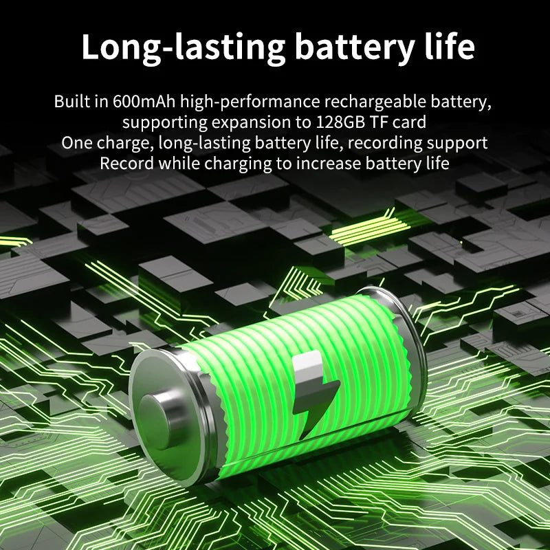 Mini HD Action Camera with 1.54 Inch Screen Long Battery Life Portable for Cycling Outdoor Recording Includes 128GB Memory Card