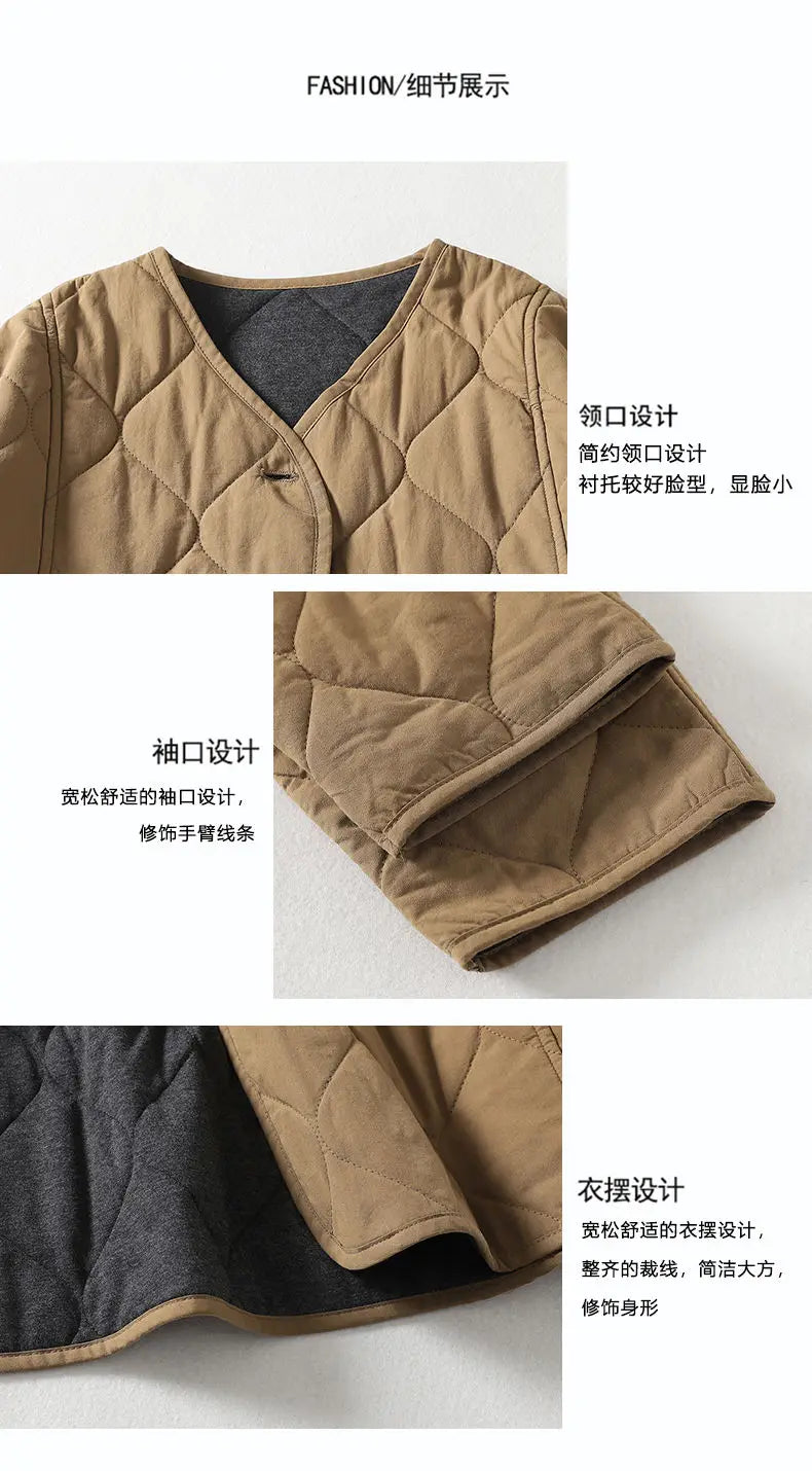 Lightweight Down cotton Jacket For women's clothing Autumn Winter 2026 New Casual Loose Thick Warm Coats Female Long Overcoat