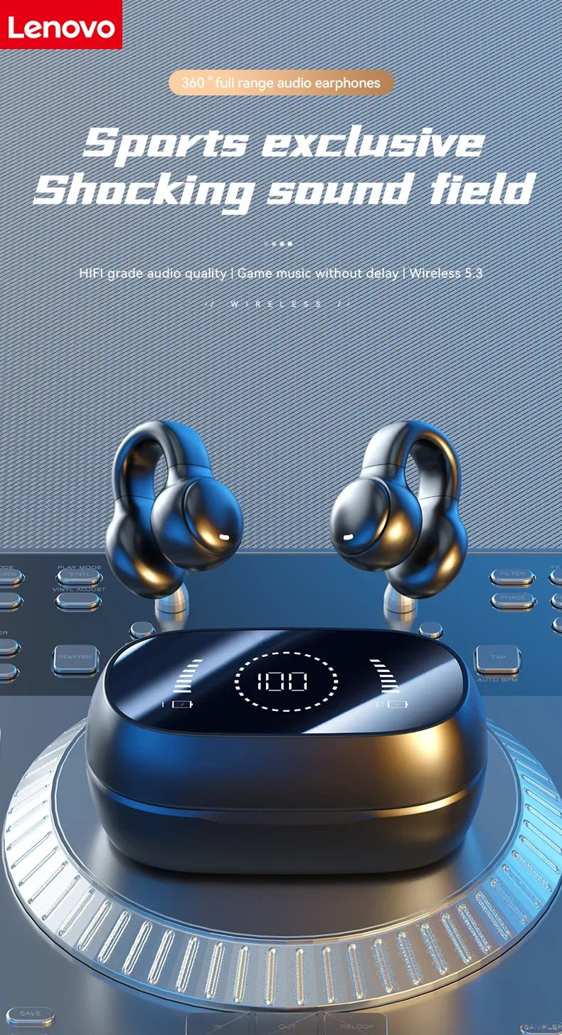 Lenovo Original M47 Wireless Earbuds Bluetooth Headset Charging Earphones Bone Conduction Headphones