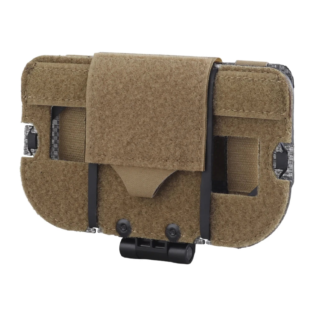 Tactical Phone Pouch with MOLLE/PALS Strap, Foldable Chest Phone Holder for Navigation & Tactical Vest Accessory