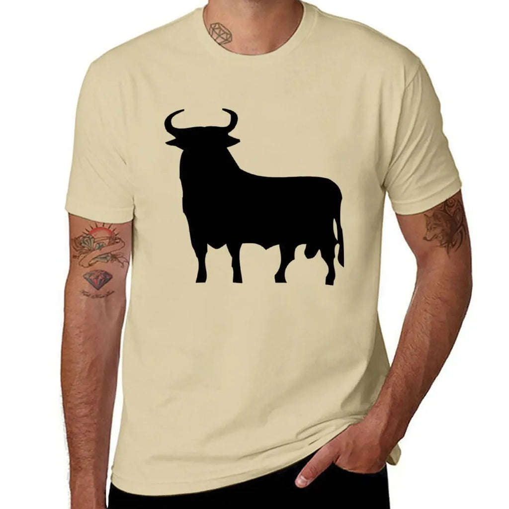 hippie clothes man clothes sweat shirt summer clothes Men's t-shirts New Spanish Bull T-Shirt