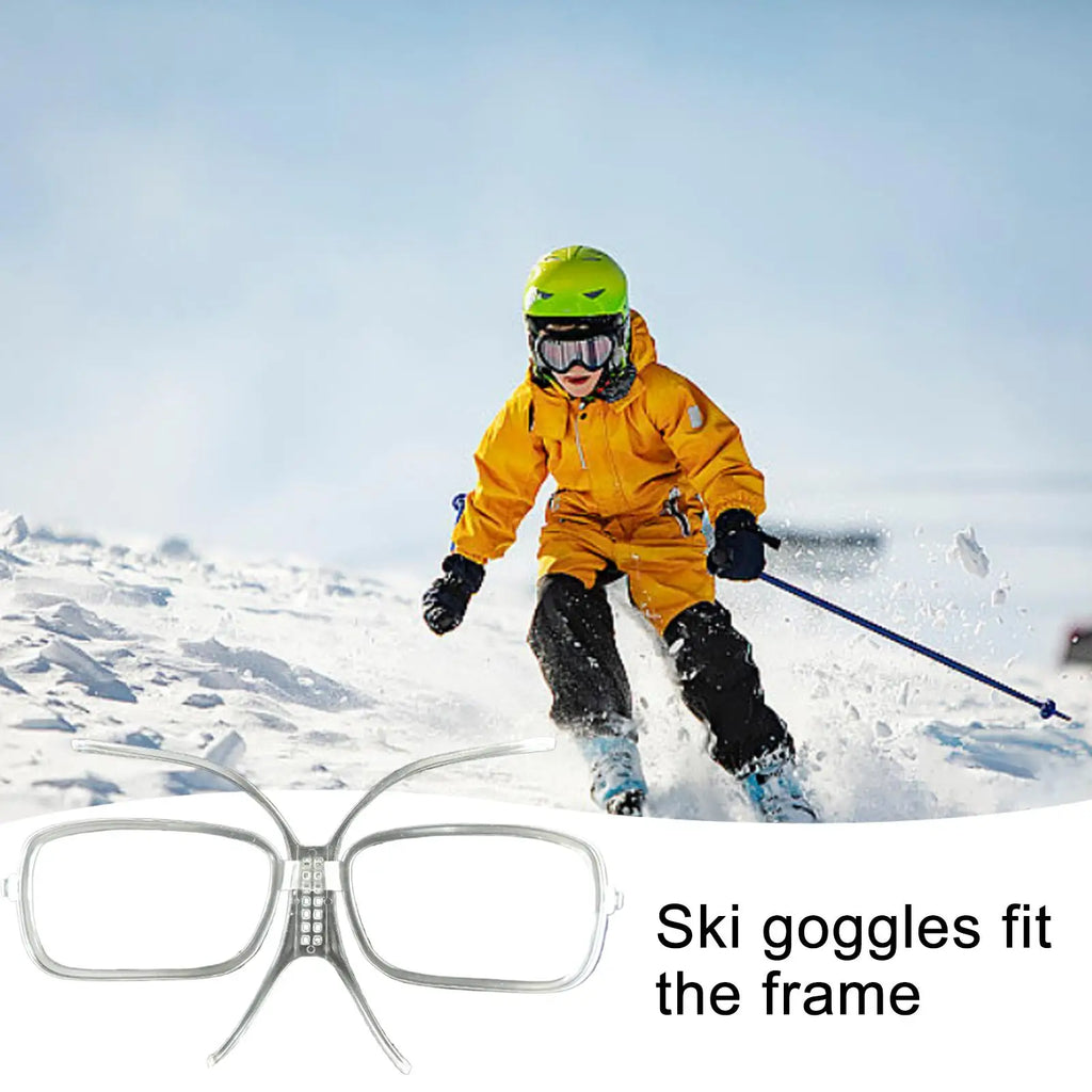 Ski Goggle Lens Insert Adjustable Optical Adapter Frame For Snowboard Goggles, Glasses Wearers, Secure Fit Over Eyeglasses
