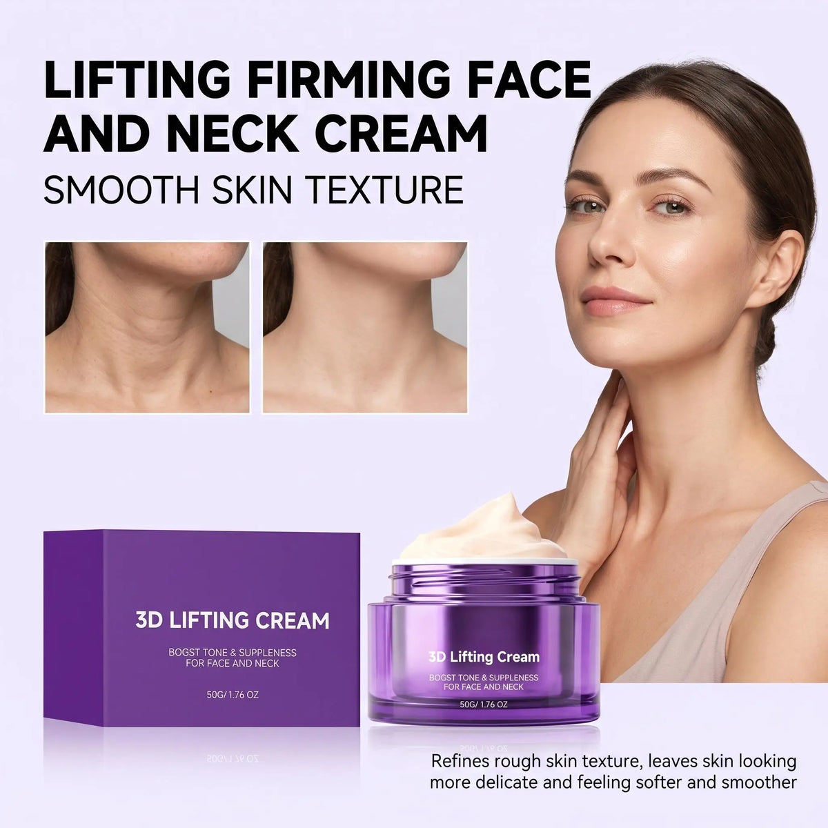 3D Lifting Night Cream Korean Probiotic Anti-Aging Moisturizer For Face Neck Reduce Wrinkles Hydrating Daily Facial Care Cream