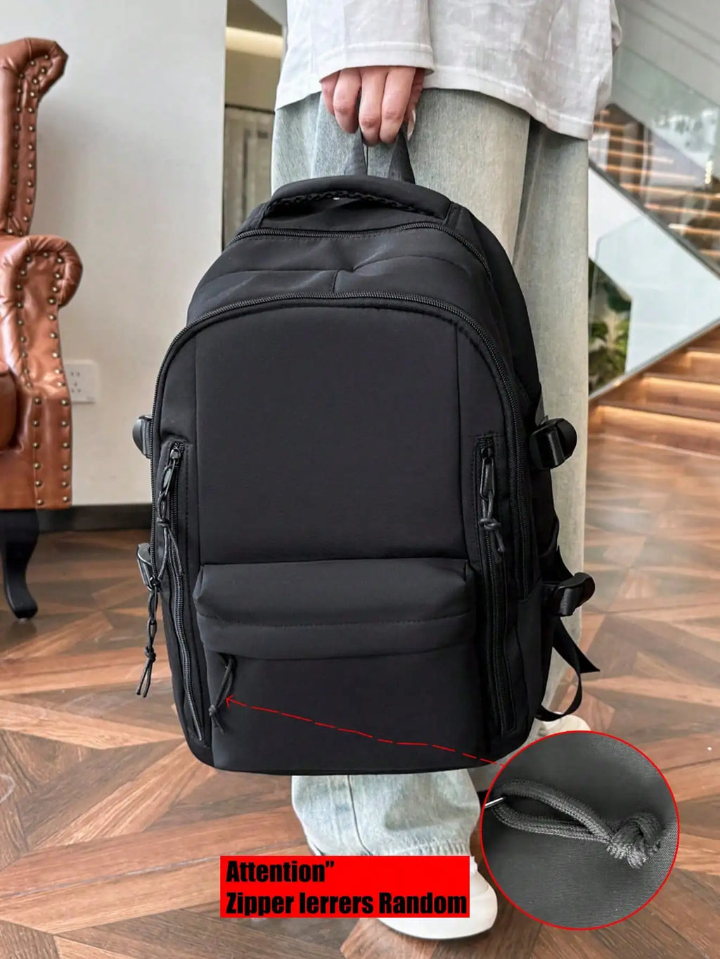 Fashionable and Casual Lightweight Nylon Backpack Large Capacity Multi Compartment Student Bag Travel Bag Suitable for Daily Use