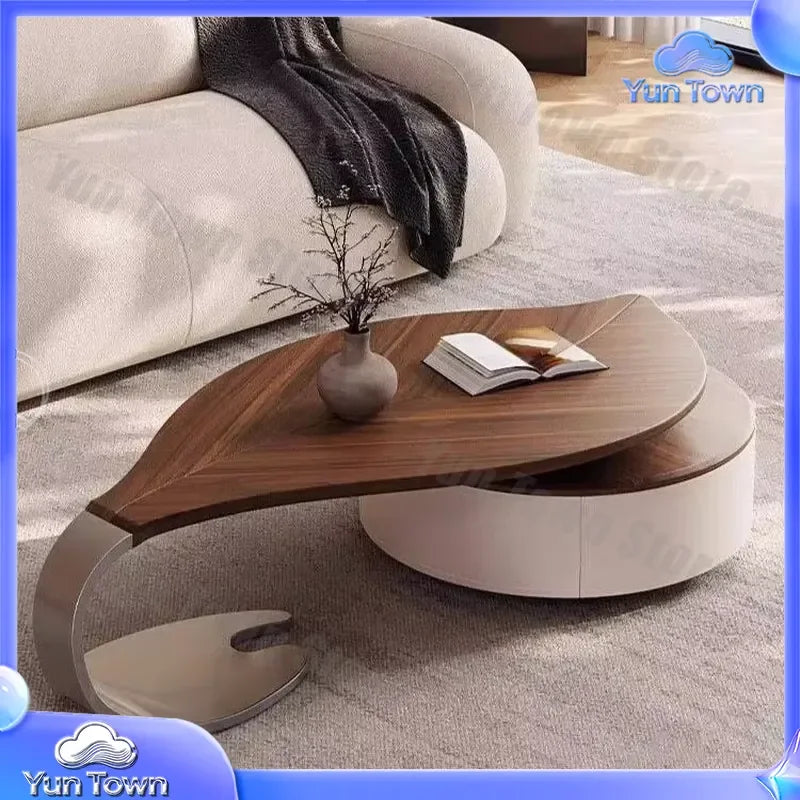 Modern Solid Wood Eco-Friendly Durable Coffee Table with Storage for Living Room Home Furniture