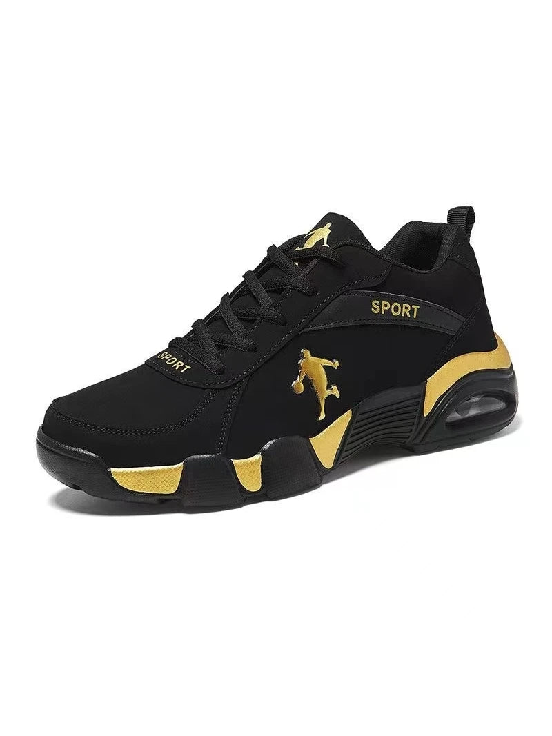 Comfortable Fashionable Men's Running Shoes Spring Outdoor Anti-slip Travel Sneakers Breathable Mesh Inner Synthetic Leather
