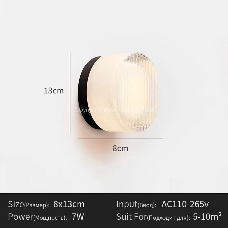 Postmodern Light Luxury Wall Lamp Nordic Minimalist Bedroom Living Room Creative Hallway Foyer Bedside Homestay Ceiling Light