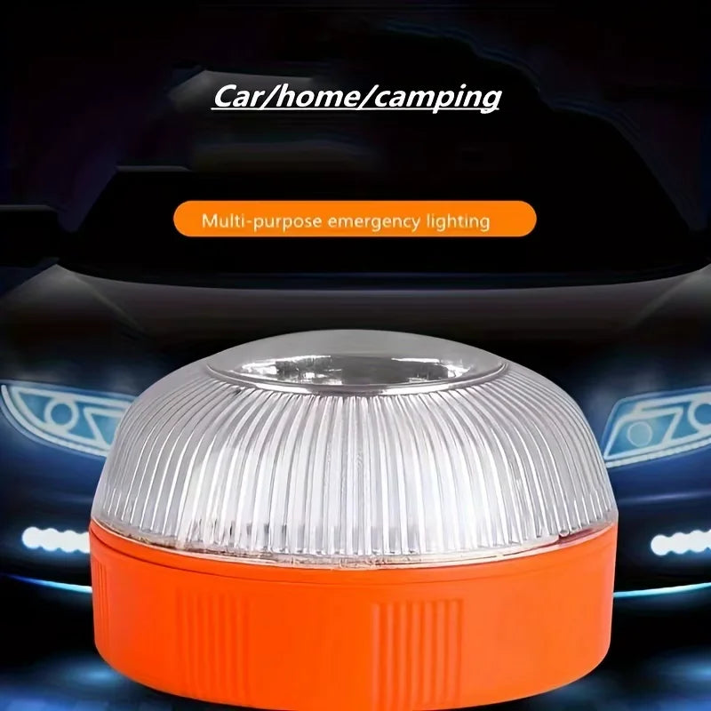 V16 Car Emergency Beacon Light USB Rechargeable Magnetic Induction Strobe Flashing Warning Light Help Flash Safety Signal Lamp