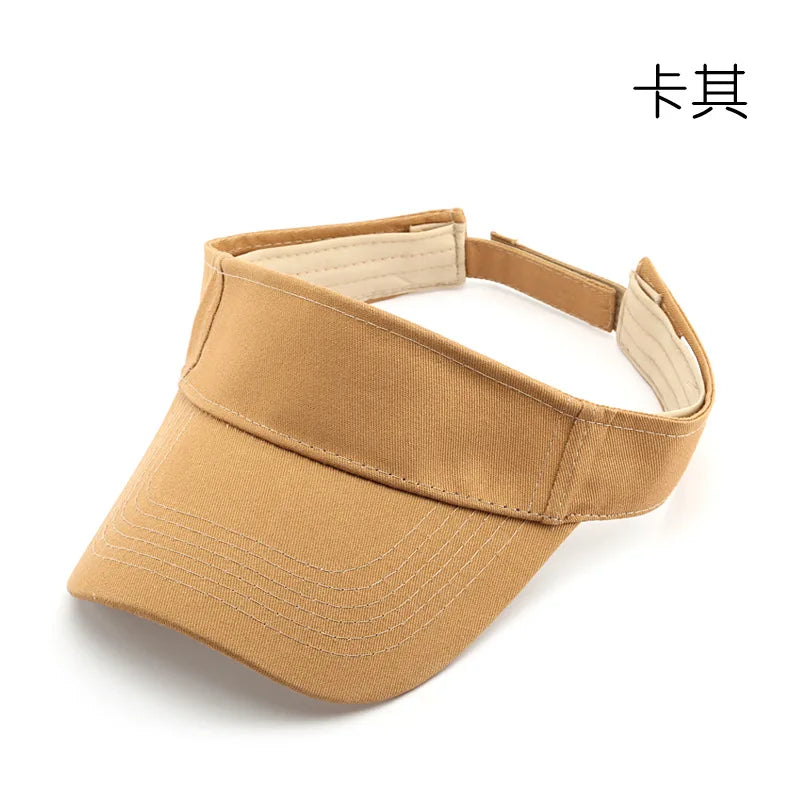 Fashionable retro solid color flat brim baseball cap, outdoor women's sun protection breathable open-top cap, duckbill cap