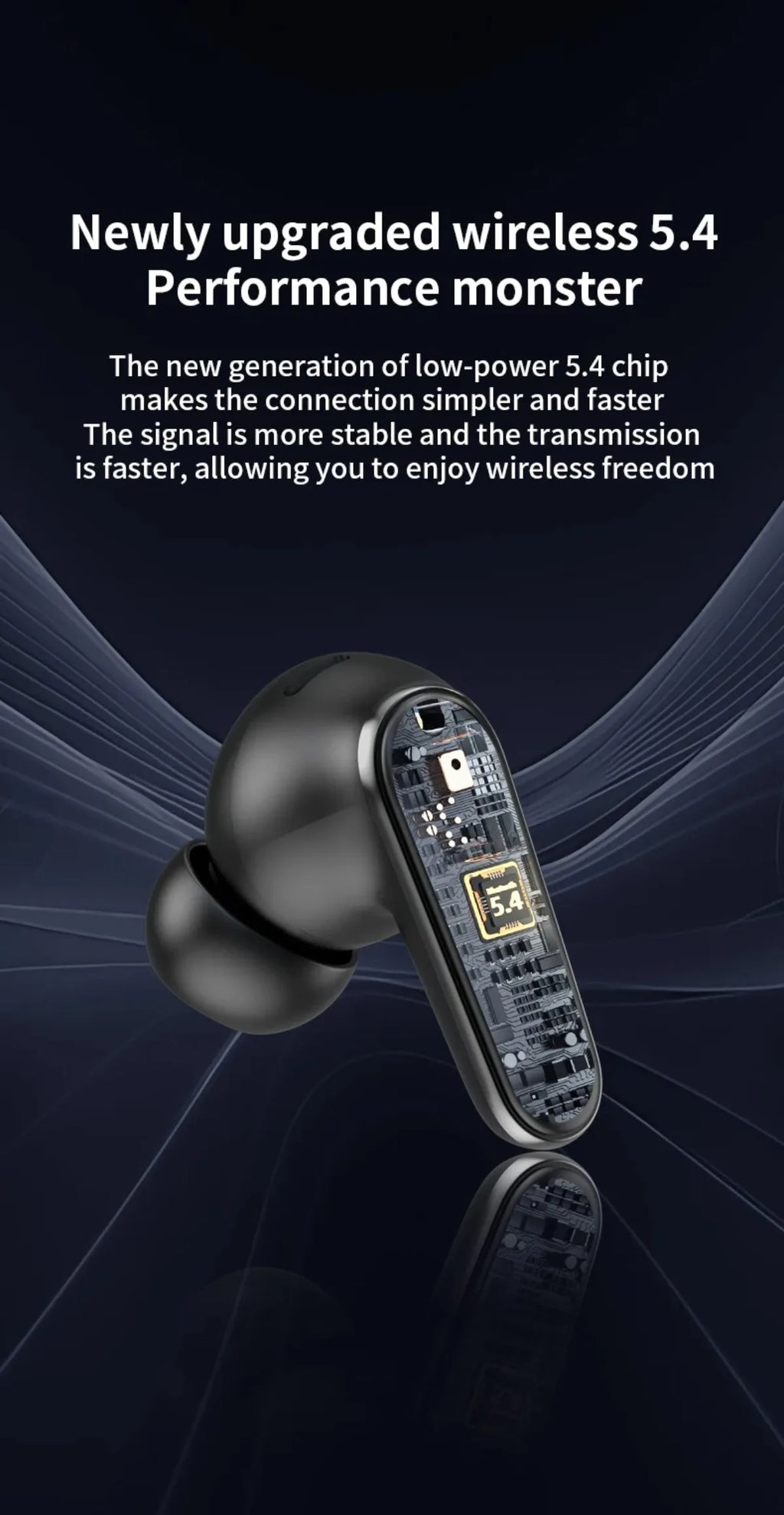 Smart Touch Control Translation Headphones Language Translator Bluetooth Wireless Earphone Noise Cancelling Music Sports Earbuds