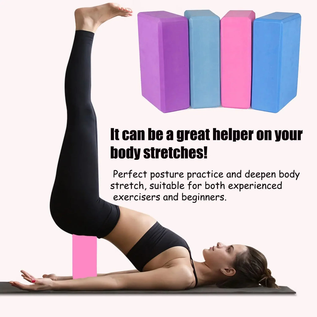 2/1PCS EVA Gym Blocks Foam Brick Training Exercise Fitness Equipment Dance Yoga Auxiliary Tool Stretching Body Shaping
