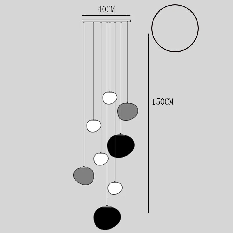 Modern Stair Chandelier Pendant Lights Indoor Lighting Ceiling Lamp Hanging Light LED Chandeliers for Living Room Indoor Lightin