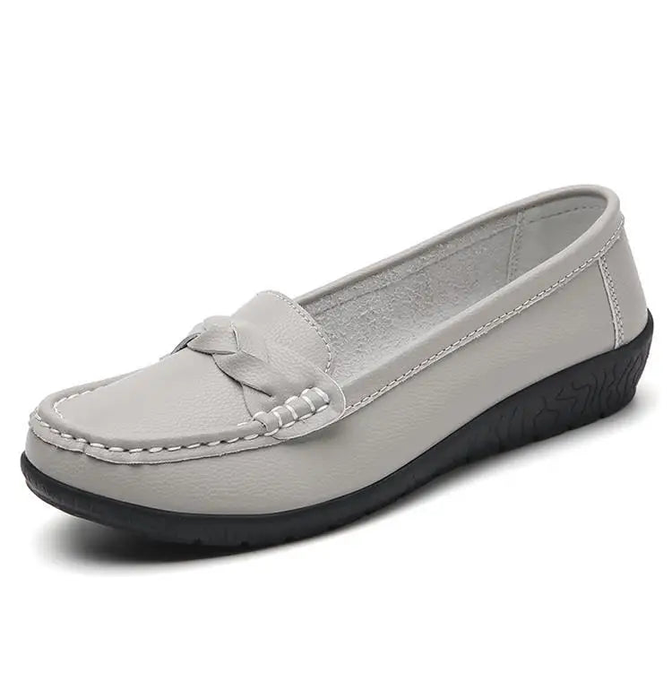 Genuine Leather Fashion Women Flats Outdoor Ballet Flats Moccasins Women's Shoes Retro Women Shoe Oxford Plus Size Zapatos Mujer