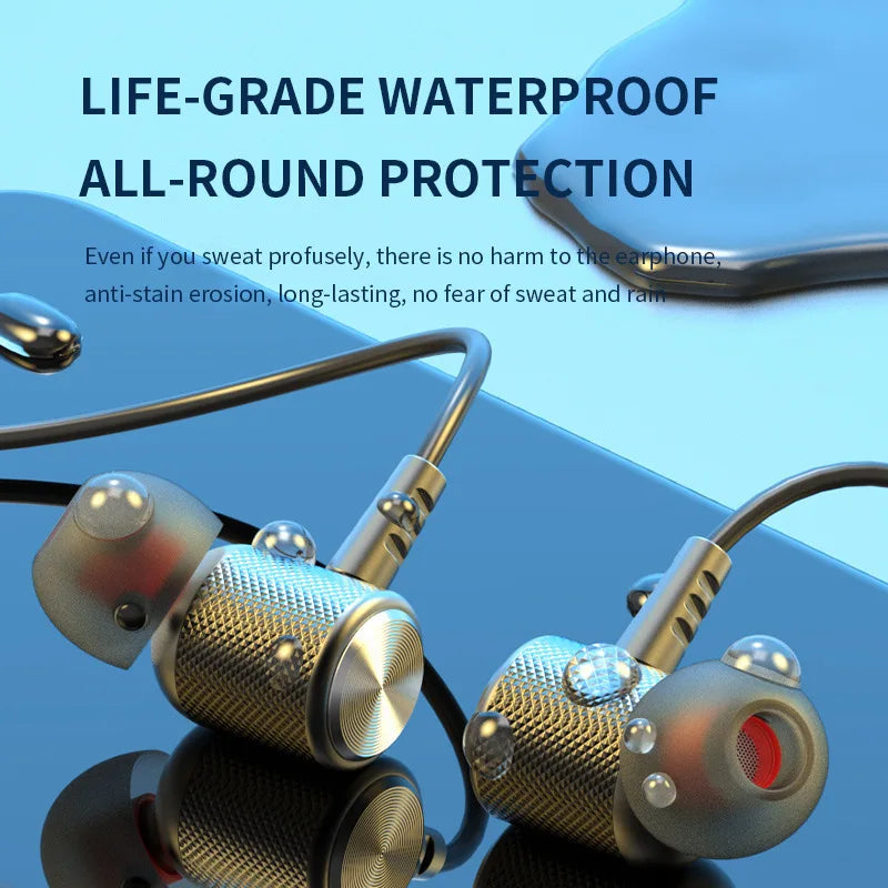 Wireless Bluetooth 5.0 Headphone Neckband Magnetic Earphones Sport Running Earbuds Waterproof Headset With Mic For iPhone Realme