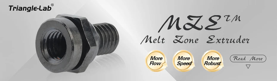 Trianglelab MZE™ DLC V6 Melt Zone Extruder Increase Flow for V6 Nozzle CHC Hotend CHC XL Rapido Hotend Voron 3D Printer