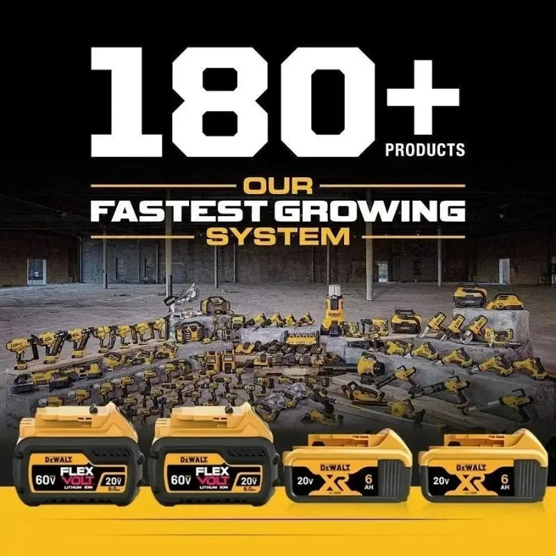 100% Original DeWALT Battery 20V/60V 6Ah 9Ah MAX FlexVolt for DCB606 DCB205 DCB206 DCB209 DCB182 Power Tool with Battery