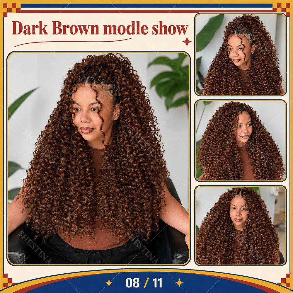 Highlight Curly Crochet Hair Extensions – Pre-Separated Style