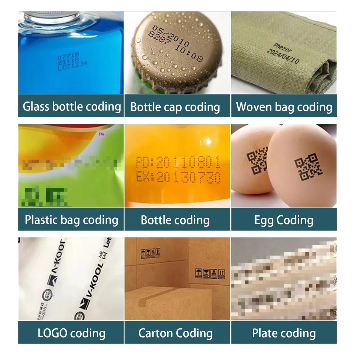 For HP Phezer P17 Handheld Inkjet Printer 12.7mm Smart Labeler for QR Bar Batch Code & Expiry Date 28 Languages Supported