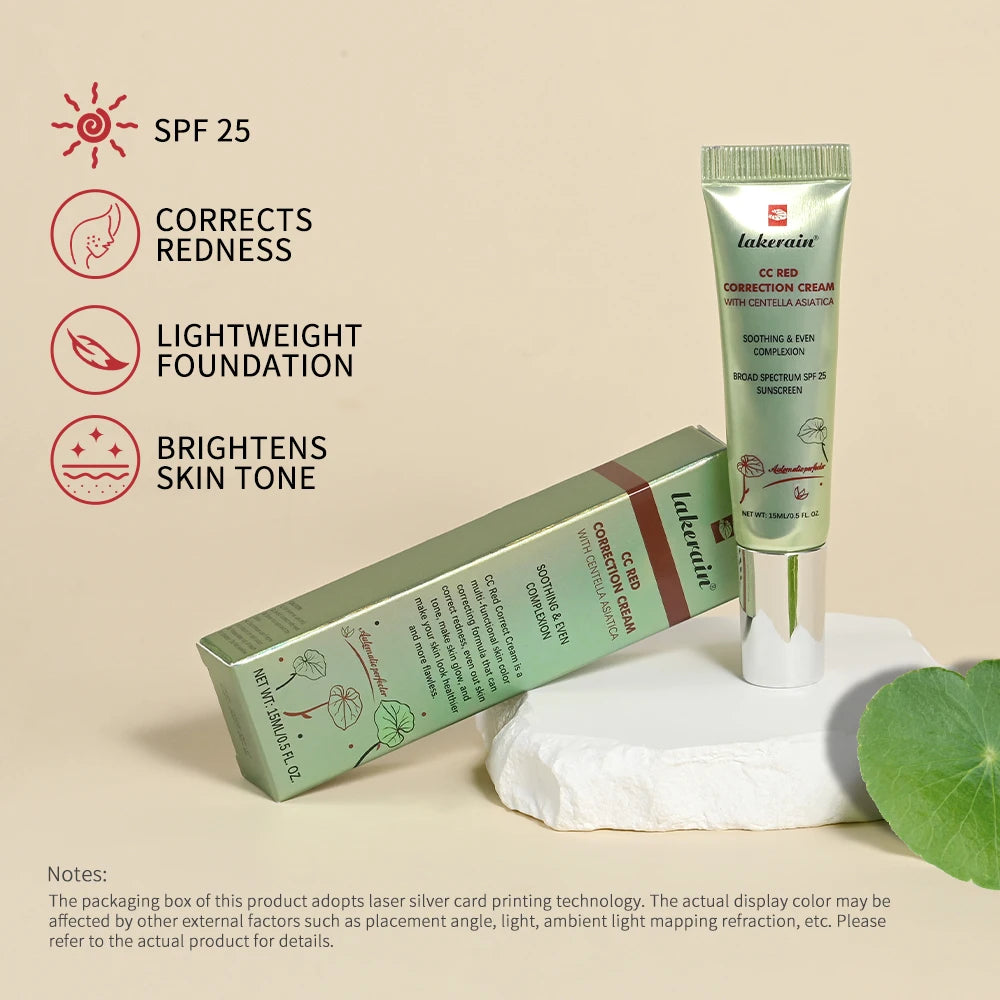 3Pcs Free Brush Color Changing CC Cream Centella Korean Liquid Foundation Long Lasting Face Base Makeup Foundation