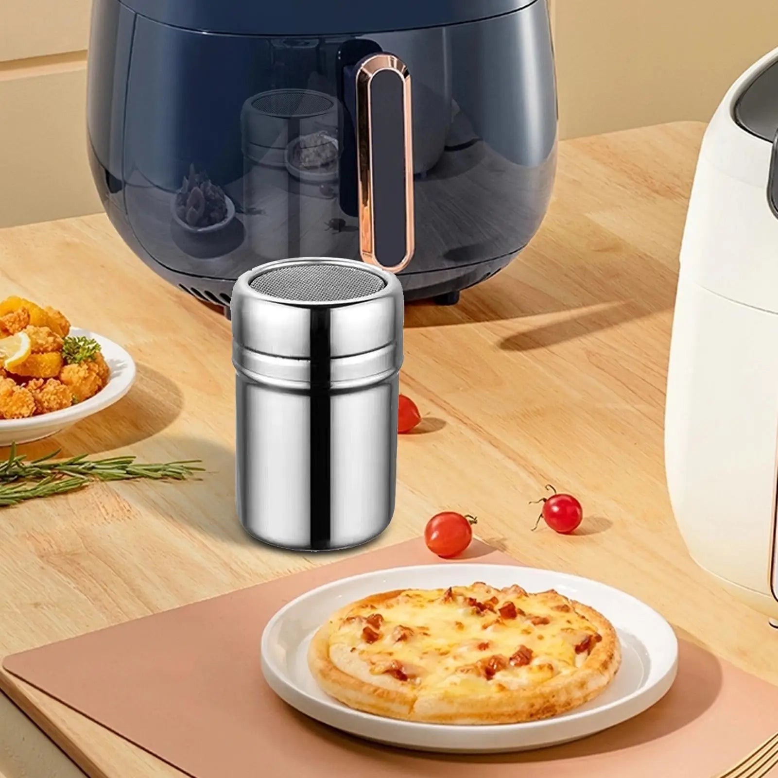 S/M/L Powder Sprinkler Bottle Stainless Steel Flour Sifter And Shaker Bottle Kitchen Gadgets Powder Shaker For Salt Sugar Cocoa