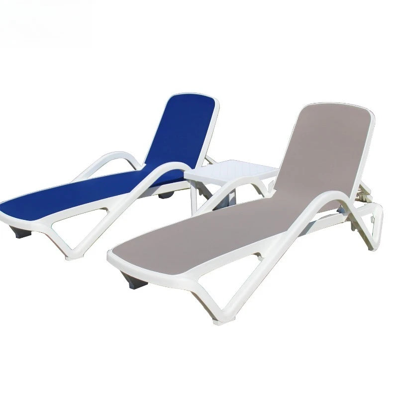 Outdoor bed-in hotel B & B, indoor swimming pool Plastic Teslin loungers