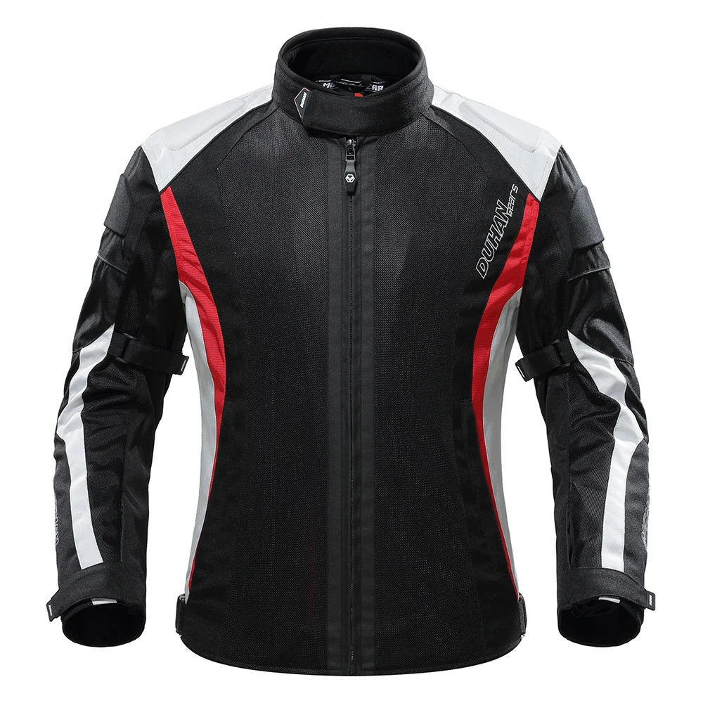 DUHAN Summer Motorcycle Jacket Man Riding Jacket + Motorcycle Pants Suit Breathable Mesh Jacket Moto Pants Suit 9 Style