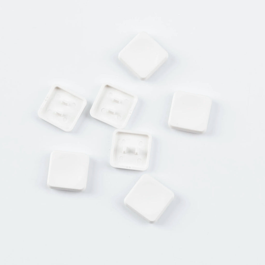 YMDK Square Round 1u Low Profile Blank Black White Keycaps PBT Material DIY for 1350 Switches Mechanical Keyboard