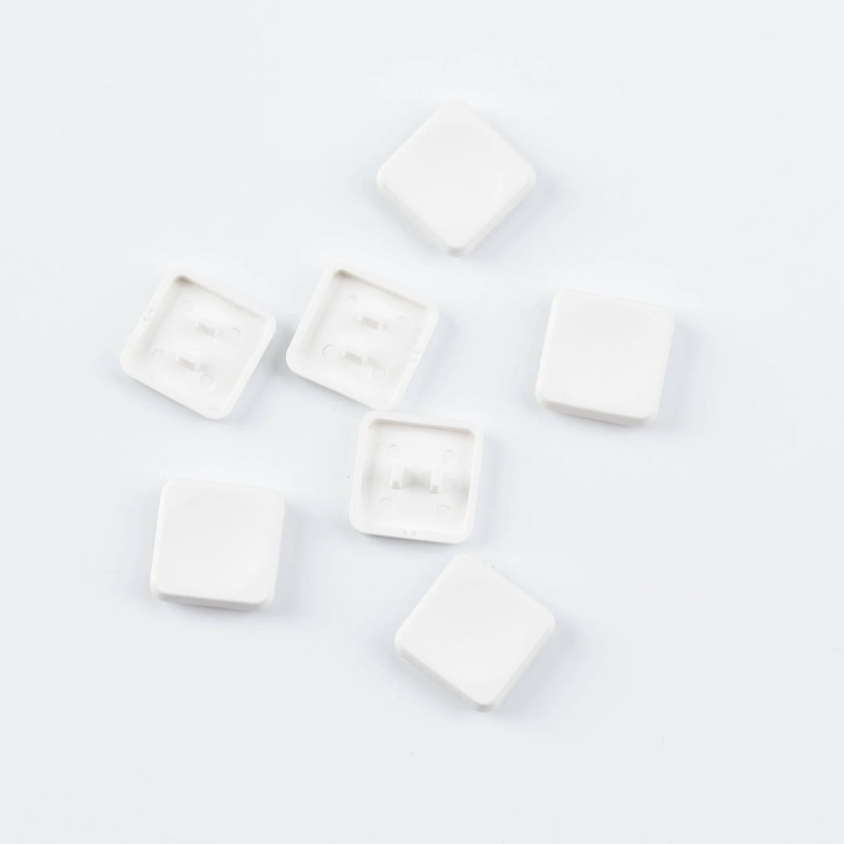 YMDK Square Round 1u Low Profile Blank Black White Keycaps PBT Material DIY for 1350 Switches Mechanical Keyboard