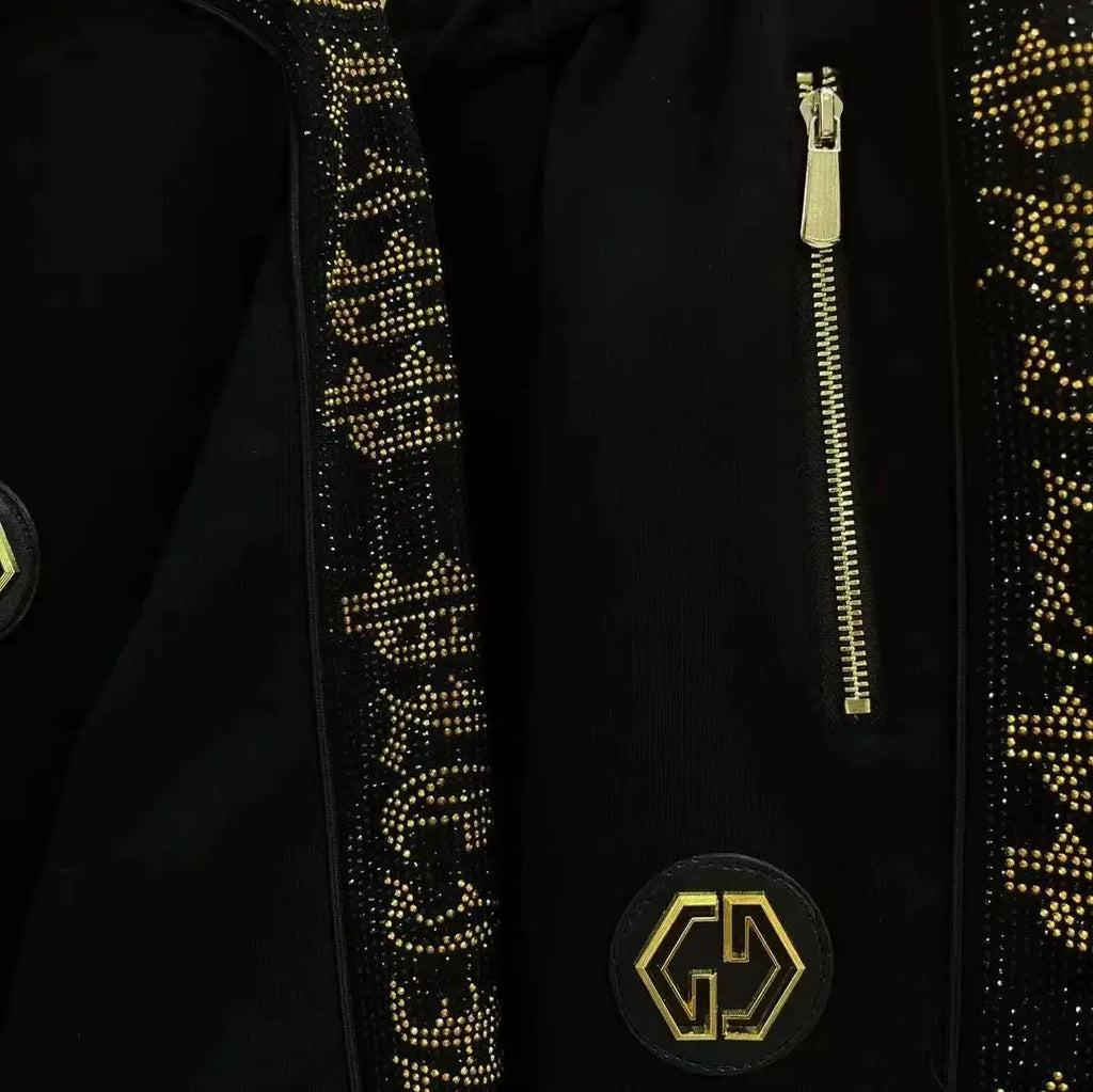 2025 Spring and Autumn New Trend Hooded Sports Two-piece Suit Handsome Casual Men's Light Luxury Suit