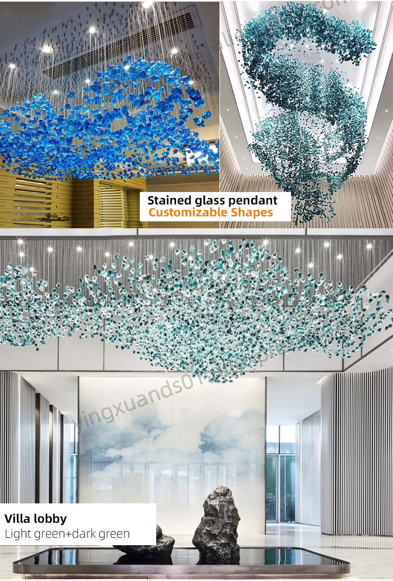 Modern Hanging Lights Hotel Lobby Chandelier Indoor Living Room Pendant Modern Chandelier Ceiling Hanging Lamp.