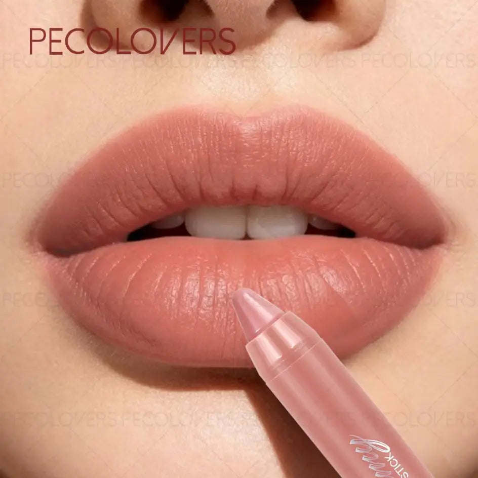 6 Colors Matte Lipstick Pen, Long-Lasting Waterproof Lipstick Crayon,Non Stick Cup, Multi-Color Lipstick Pen