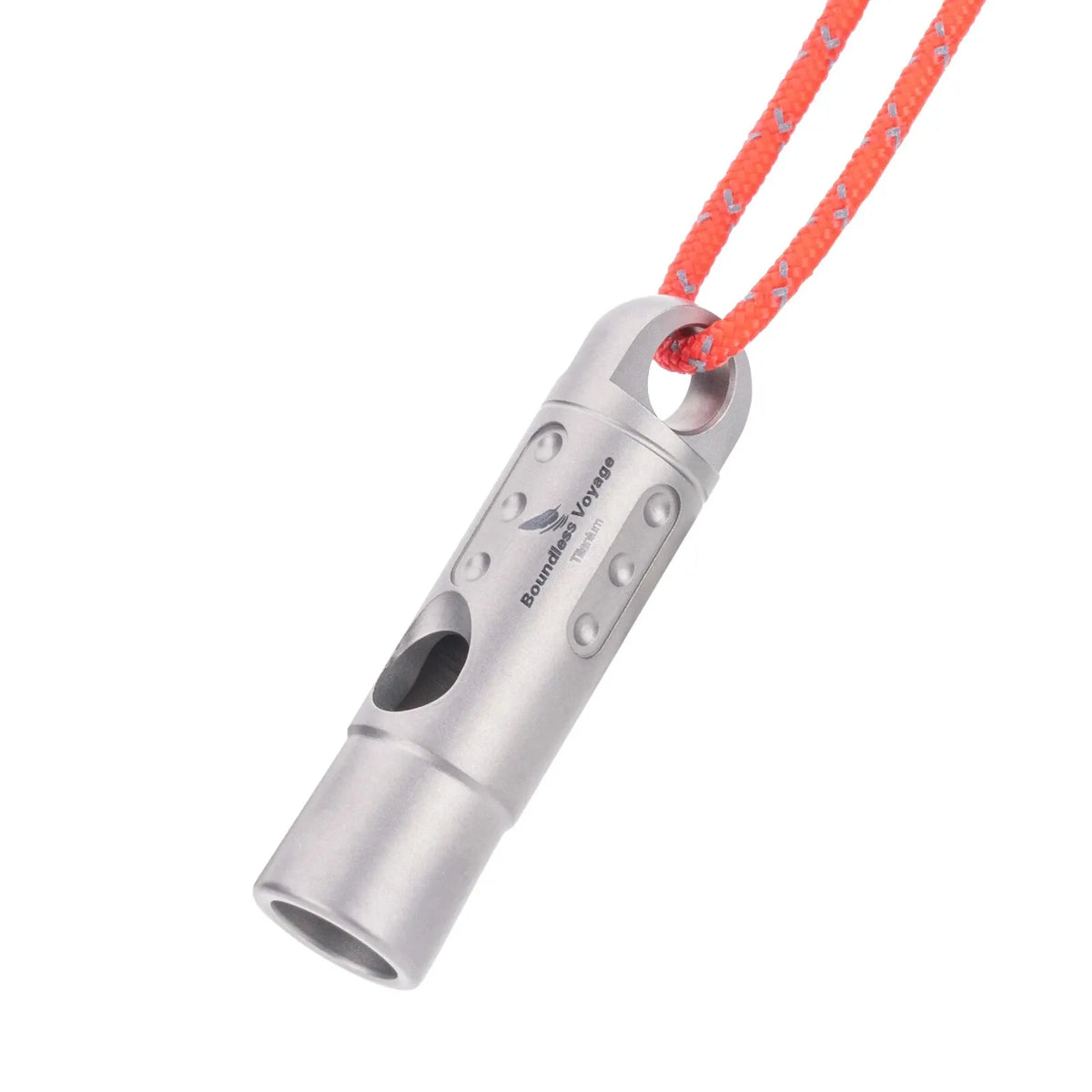 Boundless Voyage Titanium Whistle Emergency Survival Whistles with Lanyard Loud Coaches Training Sports Keychain Whistle