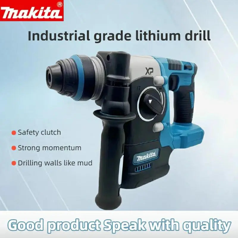 Makita Electric Cordless Brushless Hammer Drill Rechargeable Rotary Hammer Drilling and Chiseling High torque power Tool
