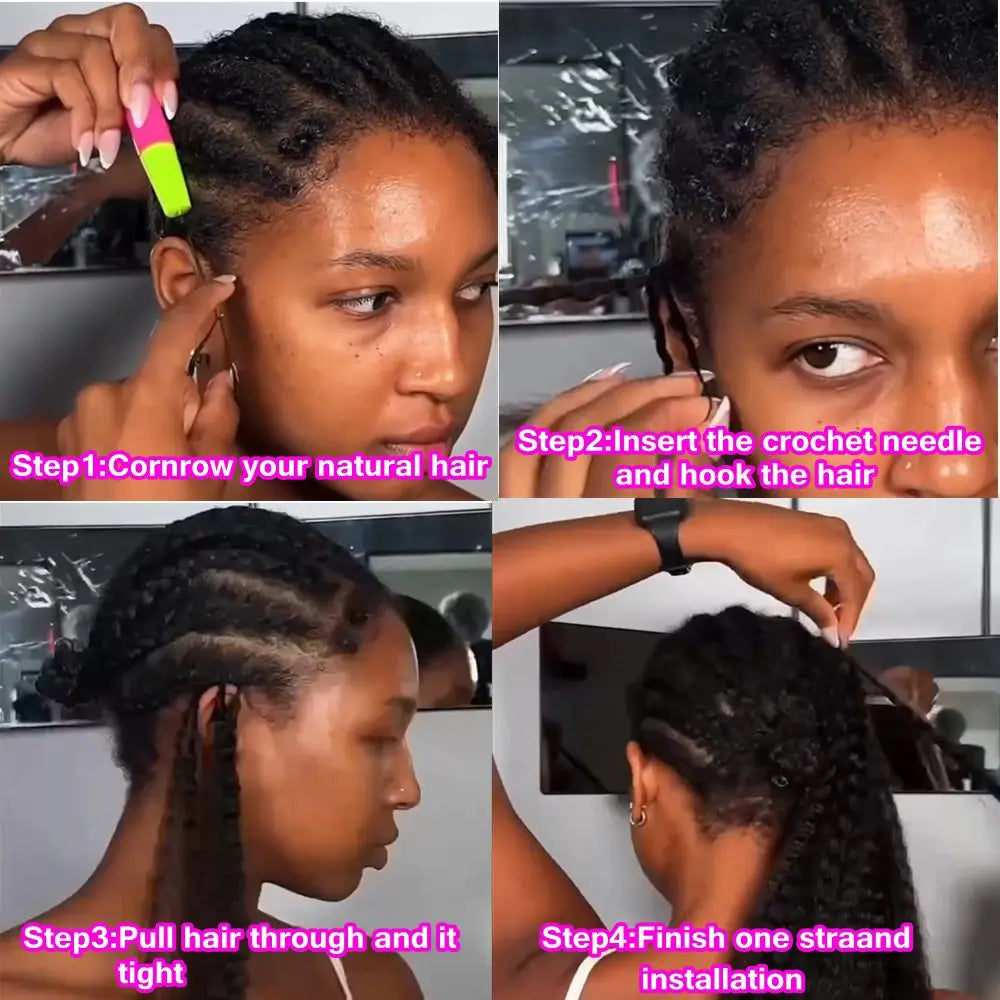 Deep Curly Crochet Human Hair Knotless Pre-Separated Crochet Hair Extensions 100% Human Hair Full Head Brazilian Hair For Women