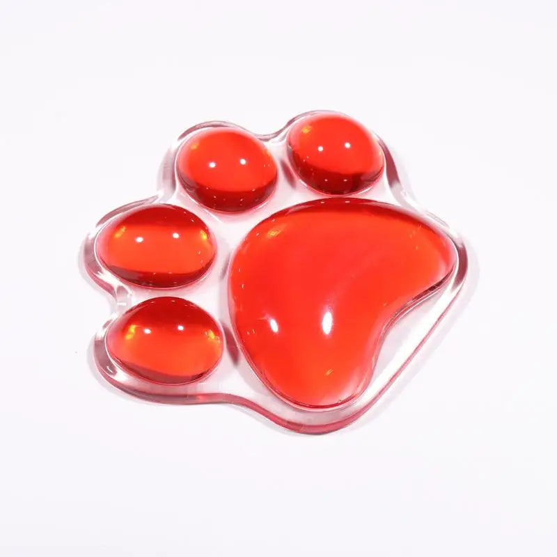 Cute Transparent Cat's Paw Shaped Mouse Pad Comfortable Non-Slip Wrist Rest Pad Mouse Wrist Rest Elbow Rest Mat Wrist Support
