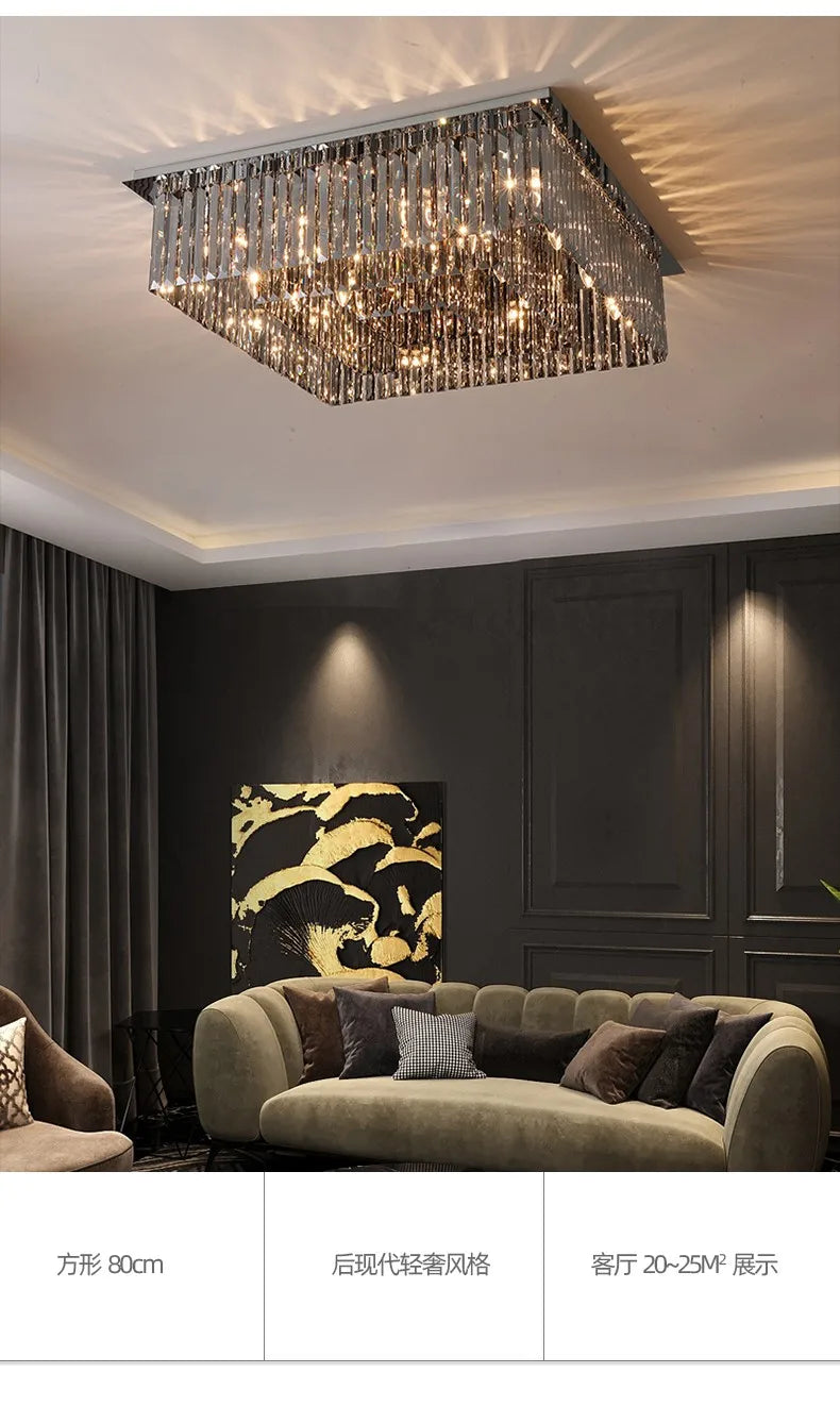 Modern Crystal for Dining Room Led E14 BULBS K9 Crystals Lighting Lamp Living Room Ceiling Light