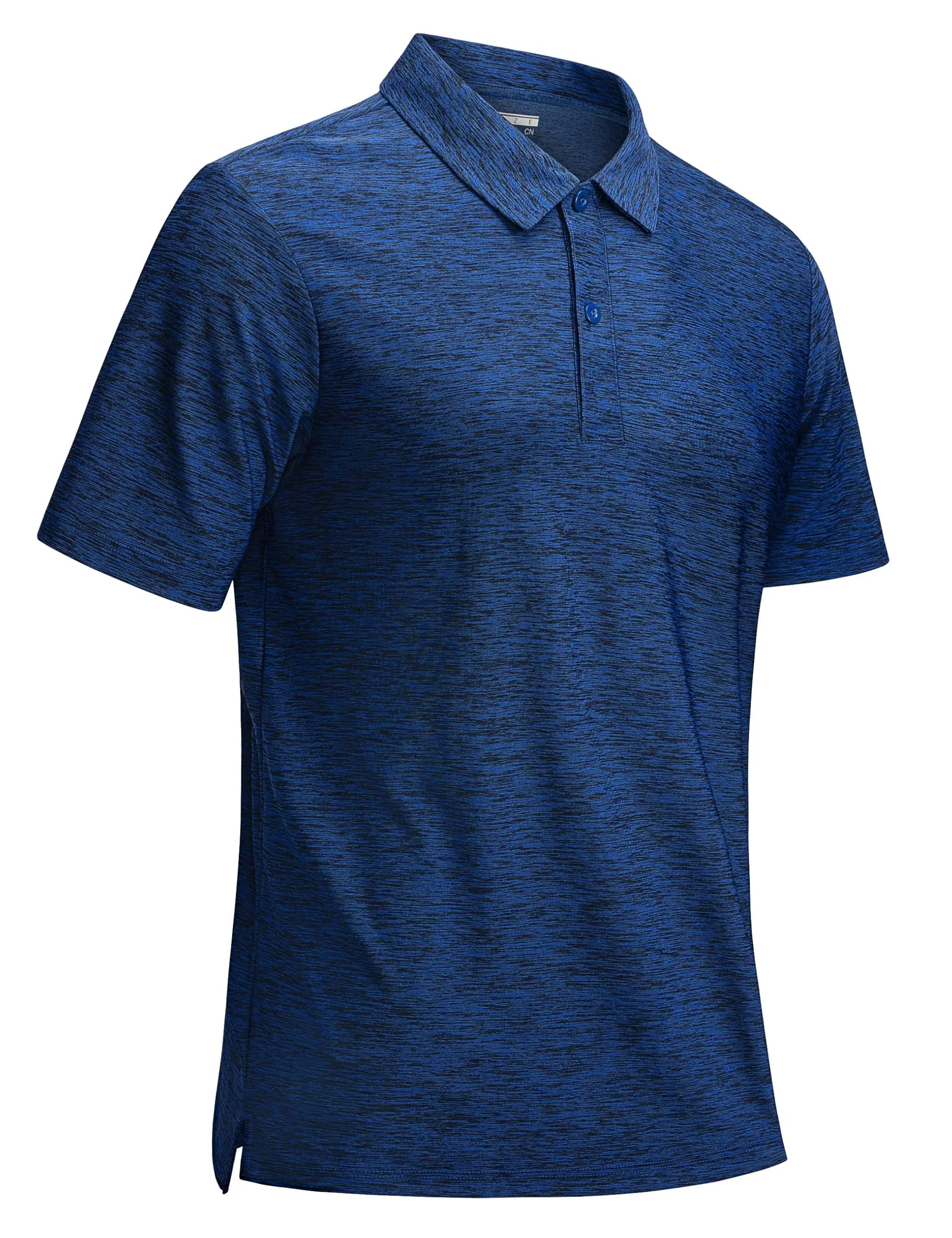 TACVASEN Mens Summer Casual Polo Lightweight Dry Fit Golf Shirts Moisture Wicking Sports Polo Shirt Workout Tees Work Shirts