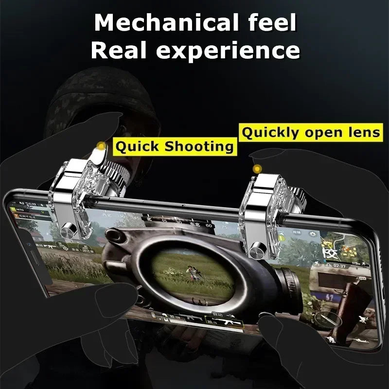 R11 Mobile Phone PUBG Game Trigger 4 Finger Aim Shooting Free Fire L1R1 Gamepad Joystick Controller for IPhone Android Universal