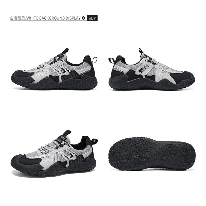 Men's 2026 Summer New Breathable Hiking Sneakers Anti-Slip Wear-Resistant Outdoor Casual Daily Streetwear Footwear in 3 Colors