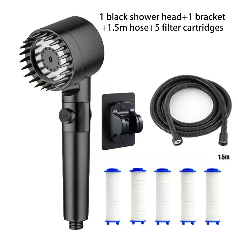 Shower Filter Four Modes Bathroom Accessories Head Massage Showerhead Replete for Shower Heads Knobs Showers Parts Fixture Home