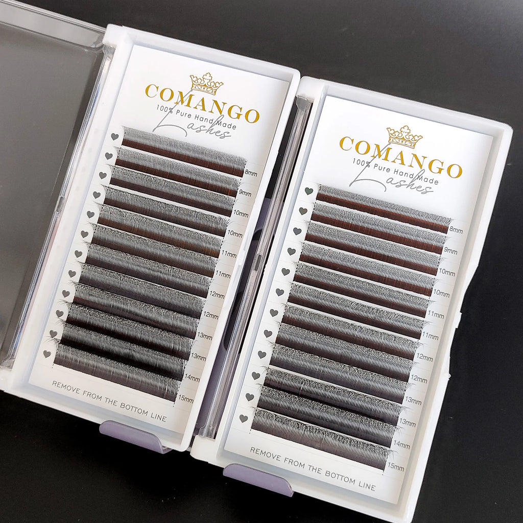 CoMango C/D/LC/LU Smaller Spacing 3D/4D W Shaped Eyelashes Extension 3D/4D Style Premade Fans Lashes Volume Lightweight Eyelash
