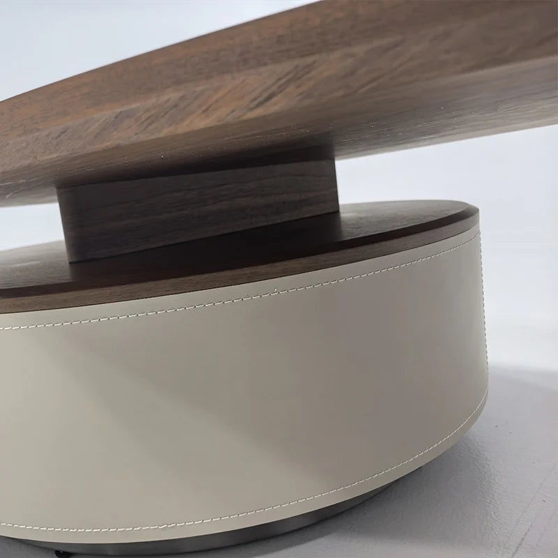 Modern Leaf Shape Walnut Veneer Coffee Table Light Luxury Living Room Home New Designer Creative Special Shape Coffee Table