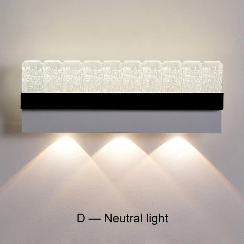 16W Creative Acrylic Textured Led Wall Light Bedroom Living room Aisle Light Long Strip New Design Art Decorative Ambient Light