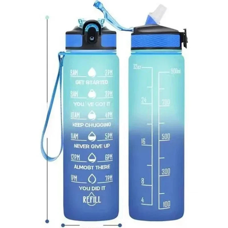 1L Water Bottle Portable Sport Water Bottle Pretty Drink Bottle Leakproof Gym Water Bottle for Outdoor Travel Fitness Cycling