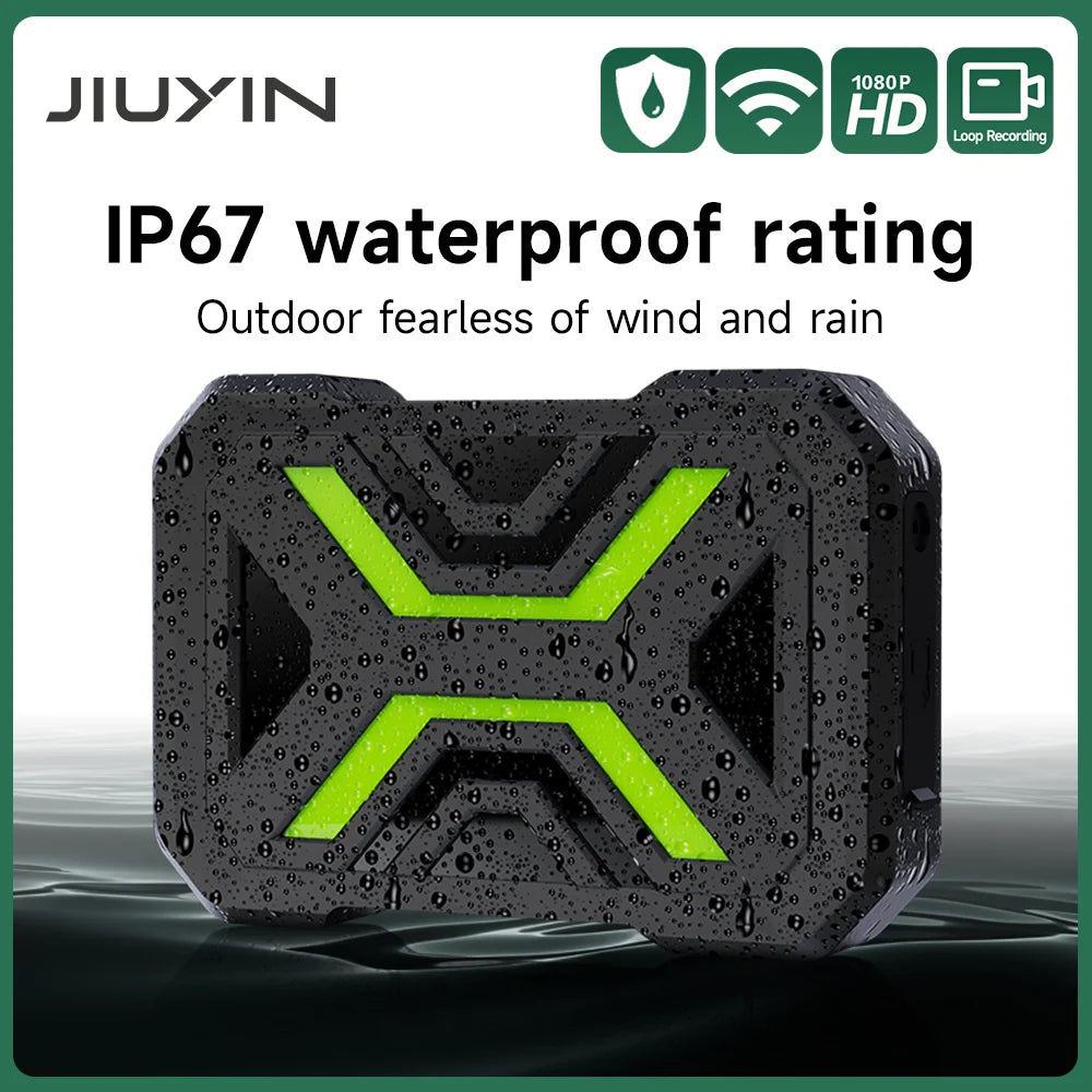 JIUYIN Dual 1080P Motorcycle DVR Full Body Waterproof Moto Camera WiFi Dash Cam Front Rear Driving Video Recorder Black Box