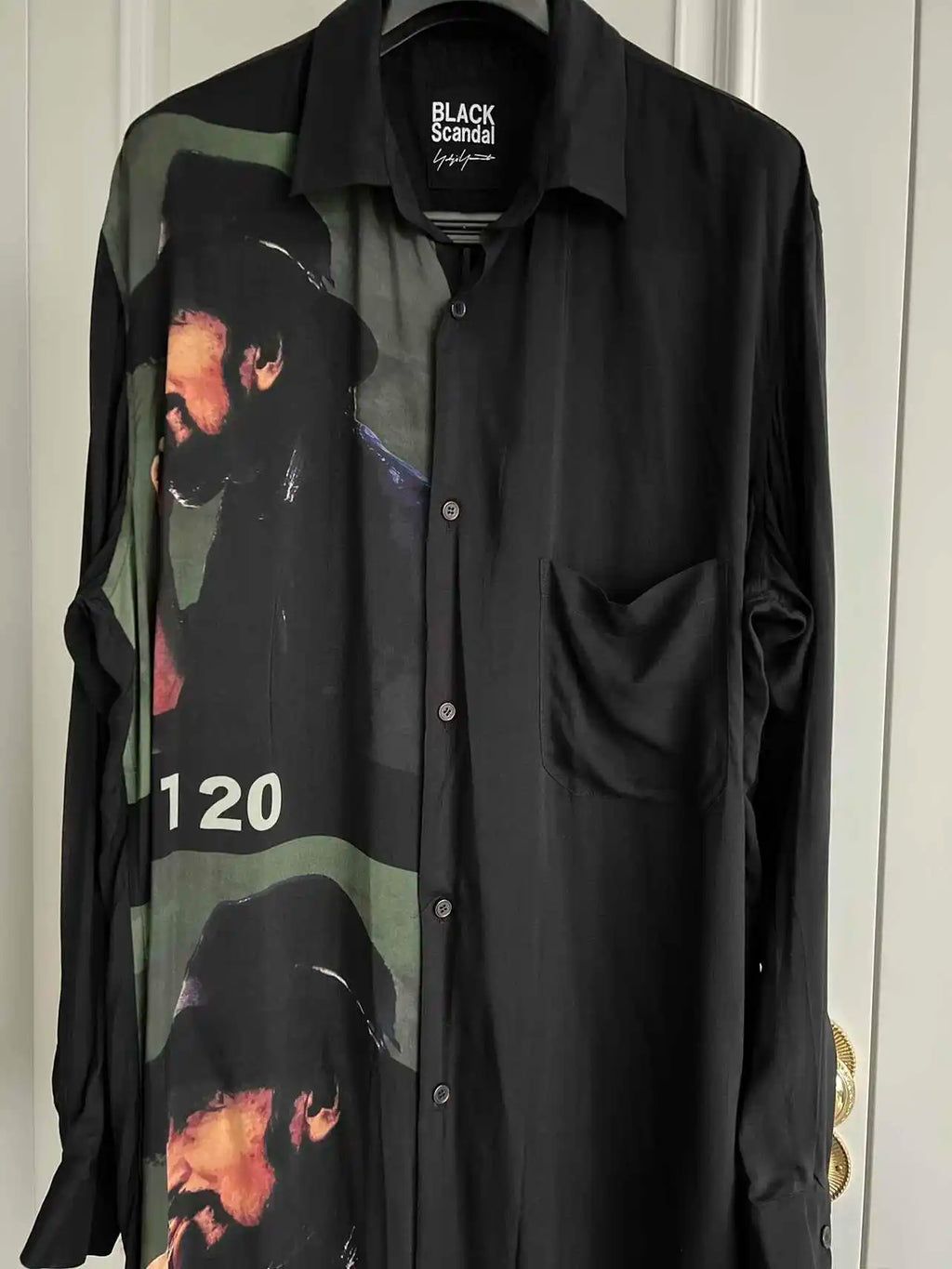 TOP-YAMAMOTO Original Design: Sleepless Tonight Silk Print Shirt - Leopard Print long-sleeved Shirt
