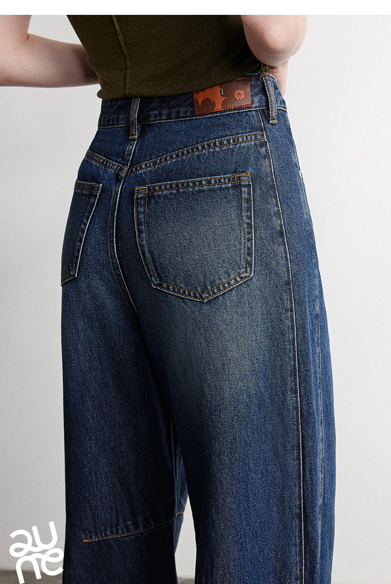 TOYOUTH Women Denim Jeans 2026 Summer New High Waist Curved Knife Pants