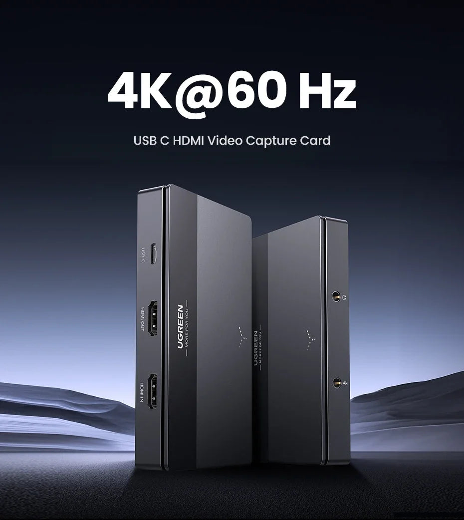 UGREEN CM630 Video Capture Card 4K/60Hz HDMI To USB-C HDMI Video Grabber Box for PC Computer Camera Live Stream Record Meeting