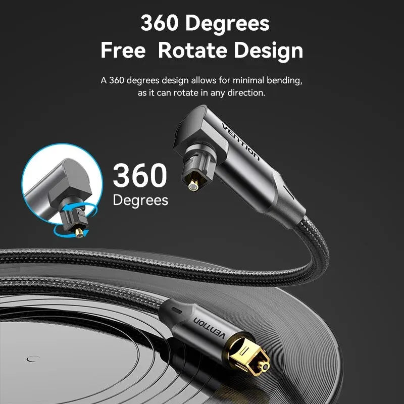 Vention Digital Optical Audio Cable Toslink SPDIF Coaxial Cable 1m 2m for Amplifiers Blu-ray Xbox 360 PS4 Soundbar Fiber Cable