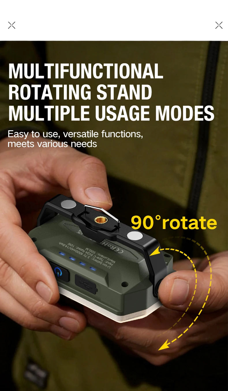 Outdoor camping lights, portable camping tents, camping work lights, atmosphere hanging lights, long-range rechargeable lighting